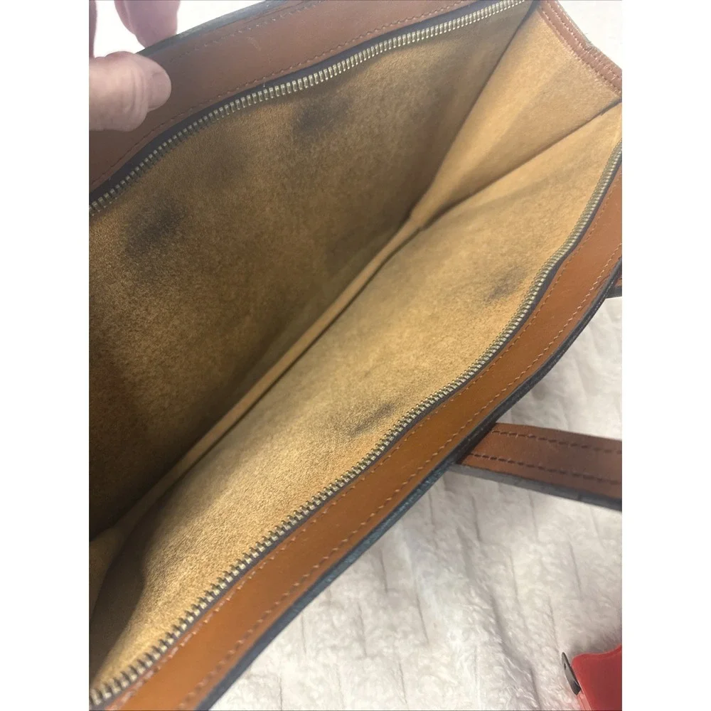 Vintage Schlesinger Brothers Leather Briefcase Attache Portfolio GL Monogram